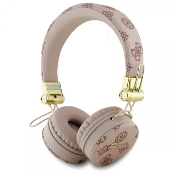 Guess Peony Script Round Shape belaidžiai ausiniai su ENC, rudi