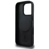 DKNY DKHMP16XPCPVSLK Kietas dėklas su languotu raštu MagSafe, skirtas iPhone 16 Pro Max 6.9, juodas