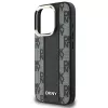 DKNY DKHMP16XPCPVSLK Kietas dėklas su languotu raštu MagSafe, skirtas iPhone 16 Pro Max 6.9, juodas