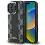DKNY DKHMP16XPCPVSLK Kietas dėklas su languotu raštu MagSafe, skirtas iPhone 16 Pro Max 6.9, juodas