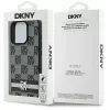 DKNY DKHCP16LPCPTSSK Kietas dėklas, skirtas Apple iPhone 16 Pro 6,3 colio, juodas, languotas raštas ir spausdintos juostelės