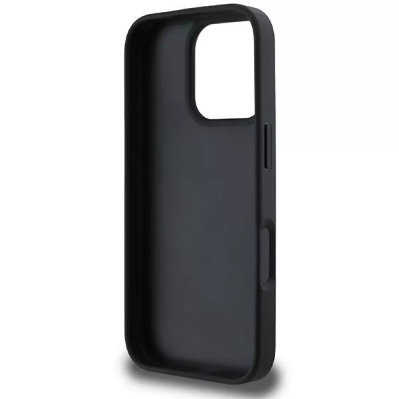 DKNY DKHCP16LPCPTSSK Kietas dėklas, skirtas Apple iPhone 16 Pro 6,3 colio, juodas, languotas raštas ir spausdintos juostelės