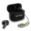 Guess Glossy Effect Printed Classic Logo & Charm TWS Bluetooth Earbuds su įkrovimo dėklu (Juoda)