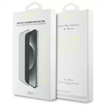 Guess GUTGP16SBOKGCIP iPhone 16 6,1 colio privatumo ekrano apsauga 2.5D Outline - Grūdintas stiklas