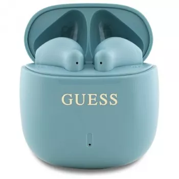 “Guess” Printed Classic Logo TWS Bluetooth ausinės su įkrovimo dėklu (turquoise)