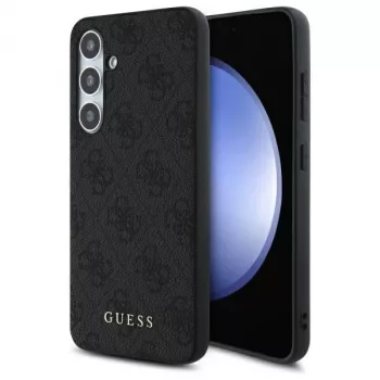 Guess 4G Metal Gold Logo Back Cover, skirtas Samsung Galaxy S24 FE - pilka