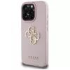 Guess Grained Big 4G Logo Small Classic Logo Back Cover, skirta Apple iPhone 16 Pro (rožinė)