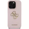 Guess Grained Big 4G Logo Small Classic Logo Back Cover, skirta Apple iPhone 16 Pro (rožinė)