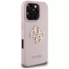 Guess Grained Big 4G Logo Small Classic Logo Back Cover, skirta Apple iPhone 16 Pro (rožinė)