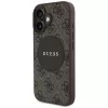Guess 4G Circle Classic Logo MagSafe dėklas, skirtas iPhone 16, rudas