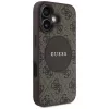Guess 4G Circle Classic Logo MagSafe dėklas, skirtas iPhone 16, rudas