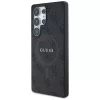 Guess Leather 4G Colored Ring Classic Logo MagSafe Back Cover, skirta Samsung Galaxy S25 Ultra, juoda