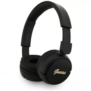 Guess Metal Logo Script belaidės Bluetooth 5.3 ausinės, juodos