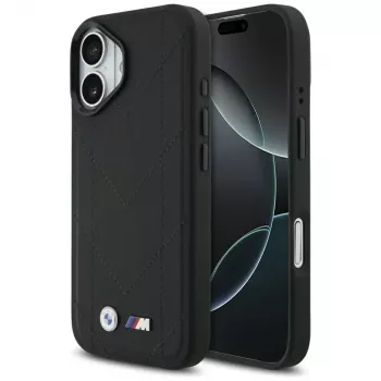 BMW M Quilted Logo MagSafe dėklas, skirtas Apple iPhone 17, juodas