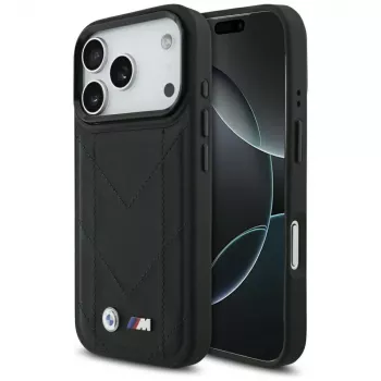 BMW M Quilted Logo MagSafe dėklas, skirtas Apple iPhone 17 Pro, juodas