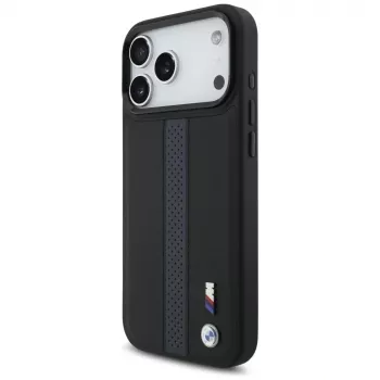 BMW M Perforated Stripe Logo MagSafe Case, skirtas iPhone 17 Pro Max, mėlynas