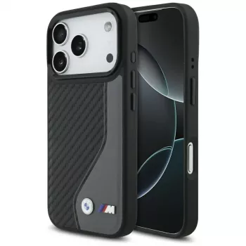 BMW M Carbon Logo MagSafe dėklas, skirtas iPhone 17 Pro, antracito spalvos