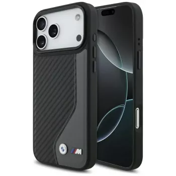 BMW M Carbon Logo MagSafe dėklas, skirtas Apple iPhone 17 Pro Max, antracito spalvos