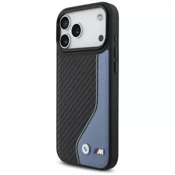 BMW M Carbon Logo MagSafe dėklas, skirtas iPhone 17 Pro Max, mėlynas