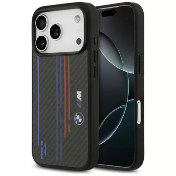 BMW M Kevlar Lines & Logo MagSafe dėklas, skirtas iPhone 17 Pro, juodas