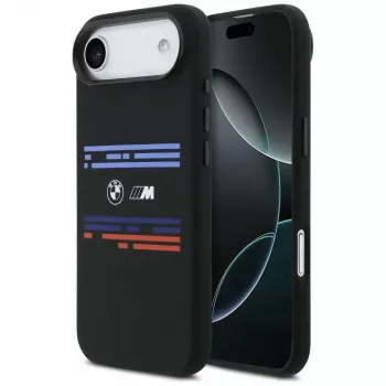 BMW M Silikoninis Horizontalios Linijos MagSafe Dėklas, skirtas iPhone Air, Juodas