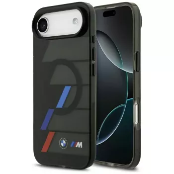 BMW M IML metalinių mygtukų trispalvės linijos MagSafe dėklas Apple iPhone Air, juodas