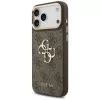 Guess 4G Big Classic Logo BigStrap Metal Buttons Case, skirtas iPhone 17 Pro Max, ruda