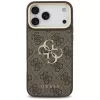 Guess 4G Big Classic Logo BigStrap Metal Buttons Case, skirtas iPhone 17 Pro Max, ruda