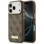 Guess 4G Logo Plate MagSafe Case, skirtas Apple iPhone 17 Pro, ruda