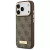 Guess 4G Logo Plate MagSafe Case, skirtas Apple iPhone 17 Pro, ruda