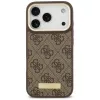 Guess 4G Logo Plate MagSafe Case, skirtas Apple iPhone 17 Pro, ruda