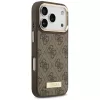 Guess 4G Logo Plate MagSafe Case, skirtas Apple iPhone 17 Pro, ruda