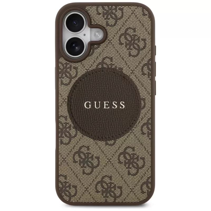 Guess 4G Circle Classic Logo MagSafe Back Cover, skirtas Apple iPhone 17 - Ruda