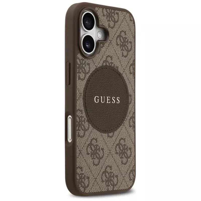 Guess 4G Circle Classic Logo MagSafe Back Cover, skirtas Apple iPhone 17 - Ruda