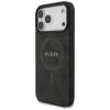 Guess 4G Ring Classic Logo MagSafe Dėklas, skirtas iPhone 17 Pro Max (Juodas)