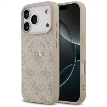 Guess 4G Ring Classic Logo MagSafe Case, skirtas iPhone 17 Pro, rožinė
