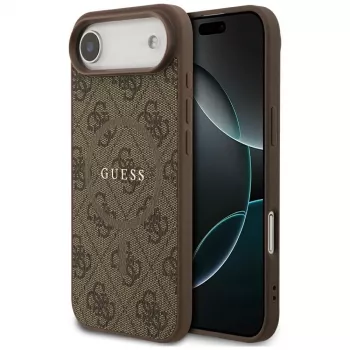 Guess 4G Ring Classic Logo MagSafe dėklas, skirtas iPhone Air, rudas
