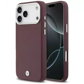 BMW Sign Full Wrapped Metal MagSafe dėklas, skirtas iPhone 17 Pro Max, raudonas