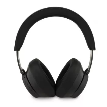 Guess Bluetooth ausinės su ENC Saffiano Triangle Logo juodos