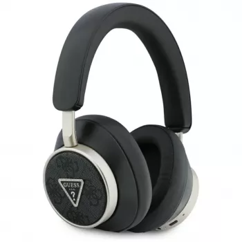 Guess 4G Triangle Logo Wireless Bluetooth 5.4 Over-Ear Headphones with ENC, Black
