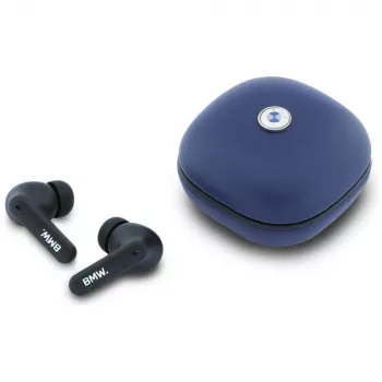 BMW LeatherMetal Logo ENC TWS Bluetooth ausinukai Navy
