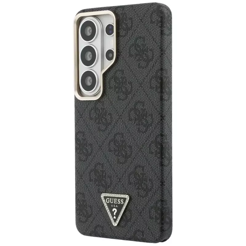 Guess 4G Triangle Logo MagSafe dėklas, skirtas Samsung Galaxy S26 Ultra (juodas)