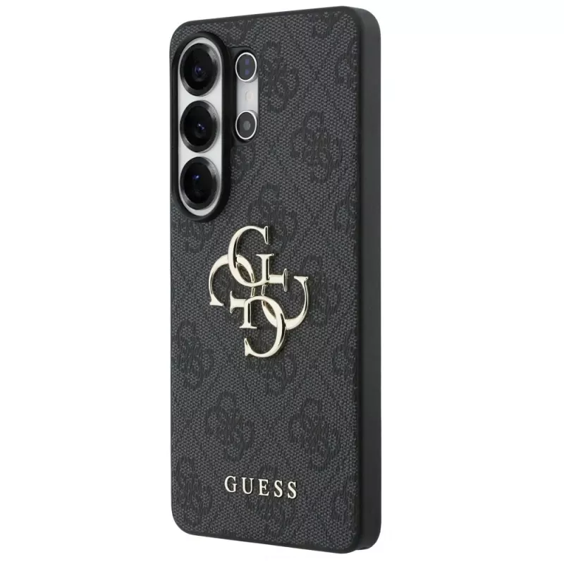 Guess 4G Big Metal Logo Case, skirtas Samsung Galaxy S26 Ultra, juoda