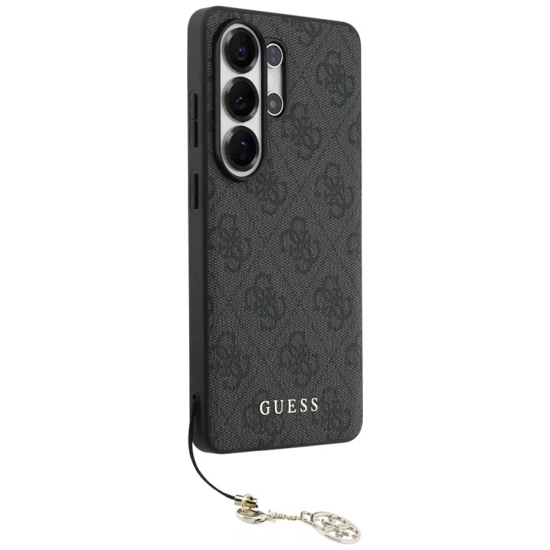 Guess 4G Classic Logo Charm MagSafe dėklas, skirtas Samsung Galaxy S26 Ultra (juodas)