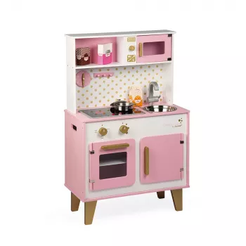 Janod Candy Chic Didelė medinė virtuvė su garsu