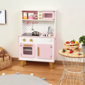 Janod Candy Chic Didelė medinė virtuvė su garsu