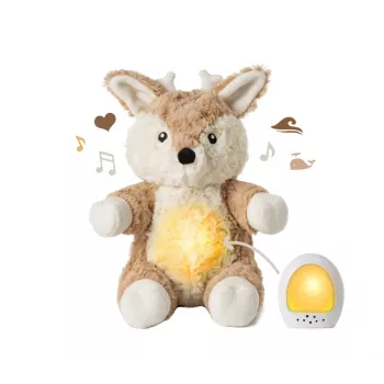 Cloud B Love Light Buddies Finley Fawn pliušinis žaislas su naktine lempute ir raminančiais garsais