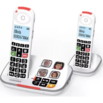 Alcatel Xtra 2355 Duo DECT belaidis telefonas (2 rageliai, juoda)