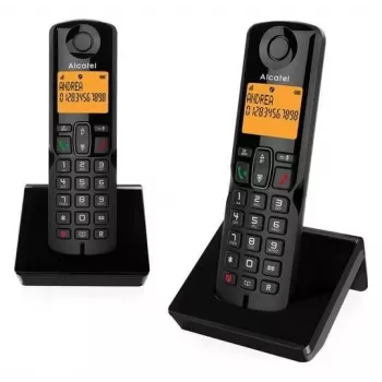 Alcatel S280 DUO belaidis DECT telefonas su atsakikliu - 2 rageliai, juoda