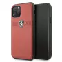 Ferrari Off Track Leather Hard Case, skirta Apple iPhone 11 Pro – raudona